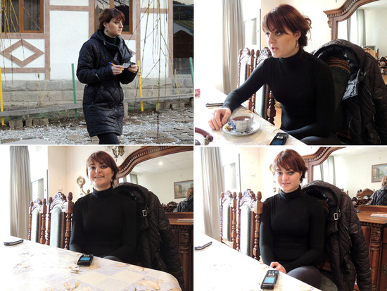 Зам. директора &laquo;Гандзасар Тура&raquo; Мери Айрапетян на территории. Я беру у неё интервью.