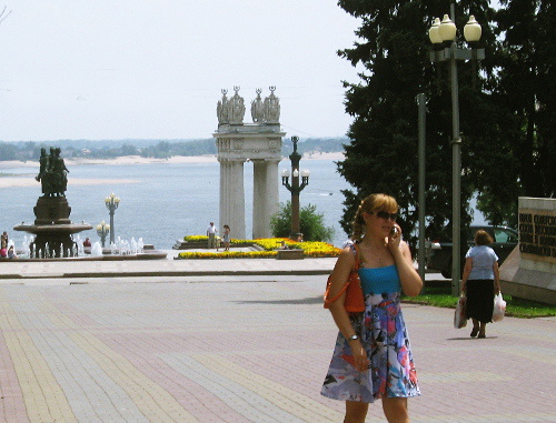 Волгоград, вид на набережную 62-й армии от аллеи Героев. Июль 2012 г. Фото Вячеслава Ященко для "Кавказского узла"
 