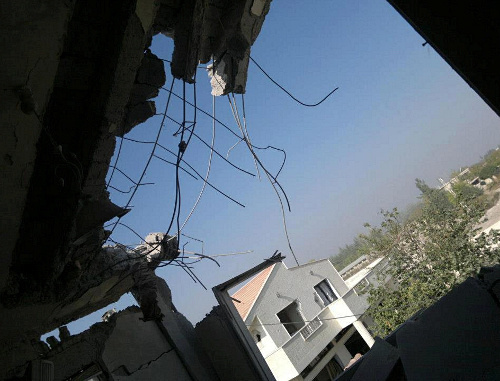 Разгромленное черкесское село Мардж-ал-Султан в Сирии. 15 ноября 2012 г. Фото очевидца, опубликованное в социальной сети Facebook