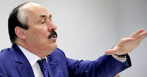 Рамазан Абдулатипов во время пресс-конференции. Москва, 17 сентября 2014 г. Фото Магомеда Туаева для "Кавказского узла"