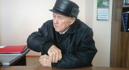 Участник ВОВ Захар Волков, 12 ноября 2015 года. Фото Аси Капаевой для "Кавказского узла"