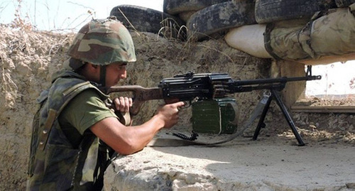 Солдат азербайджанской армии. Фото: AZƏRTAC