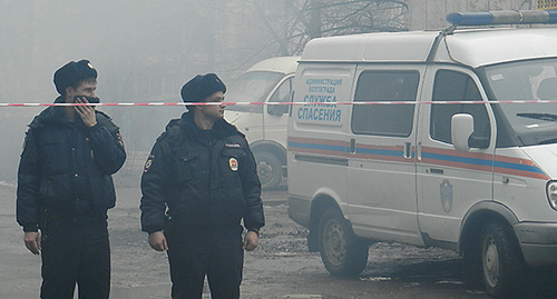 Задымление после взрыва дома. Волгоград, 20 декабря 2015 г. Фото Татьяны Филимоновой для "Кавказского узла" Задымление после взрыва дома. Волгоград, 20 декабря 2015 г. Фото Татьяны Филимоновой для "Кавказского узла"
