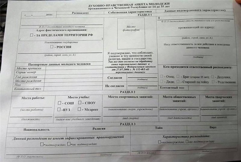 Духовно-нравственная анкета молодежи. Фото http://www.magas.ru/content/dukhovno-nravstvennaya-pasportizatsiya-chechne-skrin-ankety-foto Духовно-нравственная анкета молодежи. Фото http://www.magas.ru/content/dukhovno-nravstvennaya-pasportizatsiya-chechne-skrin-ankety-foto