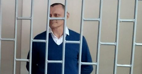 Николай Карпюк в зале суда. Фото: RFE/RL