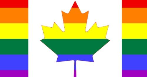 Флаг Канады в цветах ЛГБТ. Фото:http://mysocalledgaylife.co.uk 