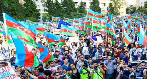 Митинг оппозиции в Баку 23 сентября 2017 года. Фото Азиза Каримова для "Кавказского узла"