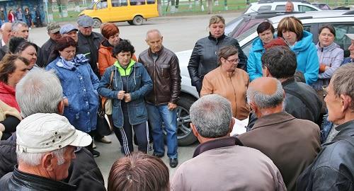 Участники пикета в Гуково 16 апреля 2018 года. Фото Вячеслава Прудникова для "Кавказского узла". 