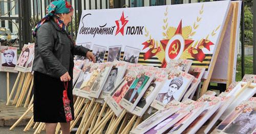 Портреты к акции "Бессмертный полк" в Грозном. Фото Магомеда Магомедова для "Кавказского узла" Портреты к акции "Бессмертный полк" в Грозном. Фото Магомеда Магомедова для "Кавказского узла"