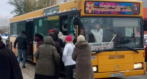 Переполненный автобус в Ростове-на-Дону. Фото Константина Волгина для "Кавказского узла"
