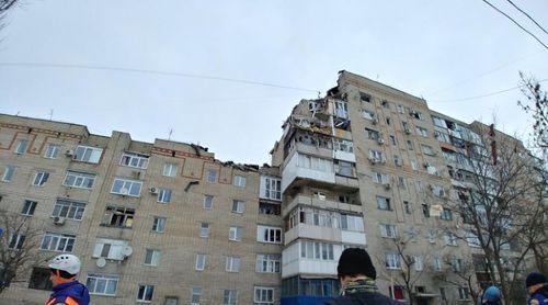 Дом в Шахтах, где произошел взрыв. Фото  пресс-службы СК РФ
