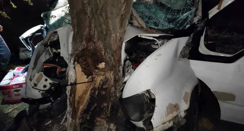 На месте ДТП с микроавтобусом на Ставрополье. Фото: ГИБДД по Ставропольскому краю
