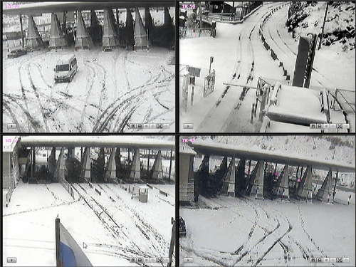 Скриншот изображения камер на КПП "Верхний Ларс". https://kray-zemli.com/24-verhnij-lars.html