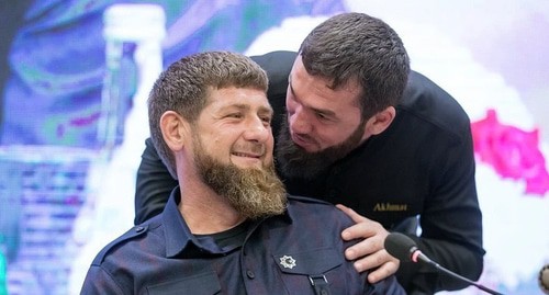 Рамзан Кадыров и Магомед Даудов. Фото: пресс-служба главы Чечни Рамзан Кадыров и Магомед Даудов. Фото: пресс-служба главы Чечни