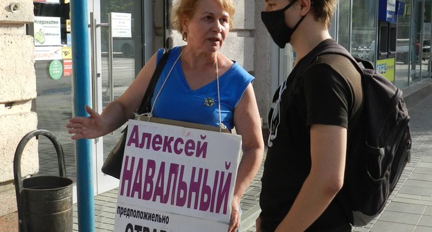 Тамара Гродникова на акции. Фото Татьяны Филимоновой для "Кавказского узла" Тамара Гродникова на акции. Фото Татьяны Филимоновой для "Кавказского узла"