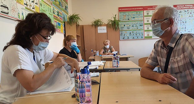 На избирательном участке в Краснодаре. Фото Анны Грицевич для "Кавказского узла" На избирательном участке в Краснодаре. Фото Анны Грицевич для "Кавказского узла"