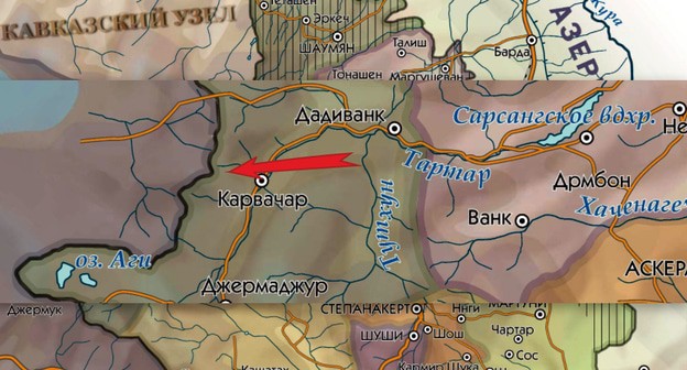 Расположение города Карвачар (Кельбаджар) в Нагорном Карабахе. Карта "Кавказского узла" https://www.kavkaz-uzel.eu/articles/354792/ Расположение города Карвачар (Кельбаджар) в Нагорном Карабахе. Карта "Кавказского узла" https://www.kavkaz-uzel.eu/articles/354792/