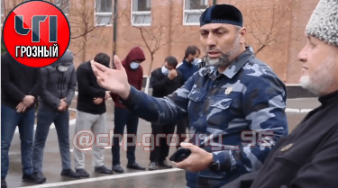 Скриншот видео профилактической беседы с нарушителями в ОВД Урус-Мартановского района, https://www.instagram.com/p/CG3QzPRnTlR/