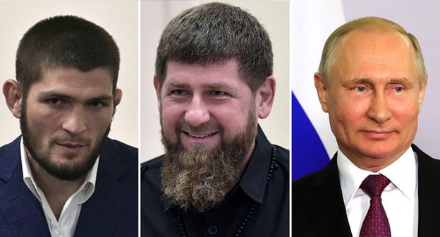 Хабиб Нурмагомедов, Рамзан Кадыров, Владимир Путин. Фото REUTERS/Maxim Shemetov, пресс-служба президента РФ kremlin.ru? пресс-служба президента РФ kremlin.ru Хабиб Нурмагомедов, Рамзан Кадыров, Владимир Путин. Фото REUTERS/Maxim Shemetov, пресс-служба президента РФ kremlin.ru? пресс-служба президента РФ kremlin.ru