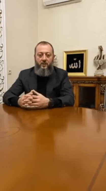 Скриншот видеообращения Магомеда Хазбиева, https://web.telegram.org/#/im?p=@fortangaorg