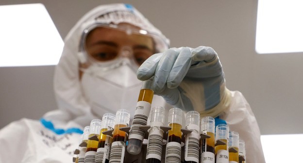 Медицинский работник с тестами на коронавирус. Ноябрь 2020 г. Фото: REUTERS/Maxim Shemetov Медицинский работник с тестами на коронавирус. Ноябрь 2020 г. Фото: REUTERS/Maxim Shemetov