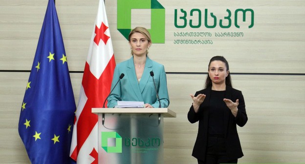 Пресс-секретарь Центральной избирательной комиссии Натия Иоселиани. Фото пресс-службы Центральной избирательной комиссии - https://www.cec.gov.ge/ Пресс-секретарь Центральной избирательной комиссии Натия Иоселиани. Фото пресс-службы Центральной избирательной комиссии - https://www.cec.gov.ge/