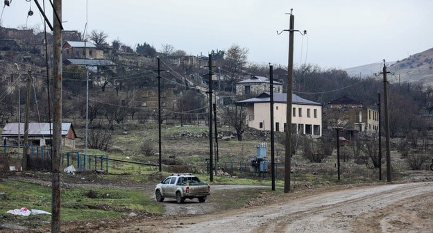 Дорога в село Талыш, декабрь 2020. Фото Азиза Каримова для "Кавказского узла" Дорога в село Талыш, декабрь 2020. Фото Азиза Каримова для "Кавказского узла"