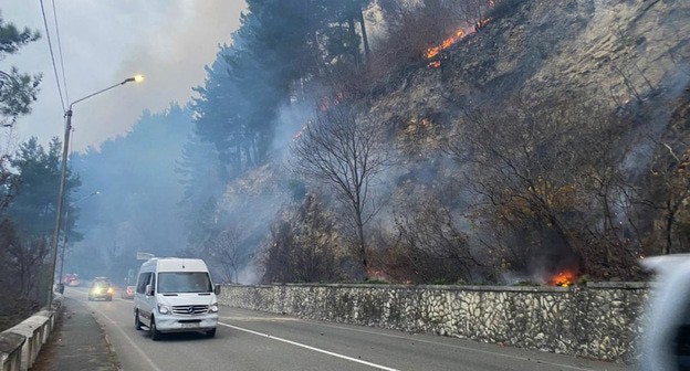 Лесной пожар в Абхазии. Фото: пресс-служба МЧС Абхазии https://mchsra.info/ Лесной пожар в Абхазии. Фото: пресс-служба МЧС Абхазии https://mchsra.info/