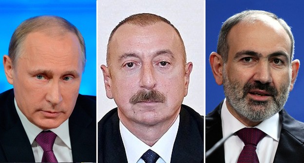 Владимир Путин, Ильхам Алиев, Никол Пашинян. Фото: пресс-служба Кремля, пресс-служба президента Азербайдджана к https://en.president.az/articles/42101 пресс-служба Кремля, Владимир Путин, Ильхам Алиев, Никол Пашинян. Фото: пресс-служба Кремля, пресс-служба президента Азербайдджана к https://en.president.az/articles/42101 пресс-служба Кремля,