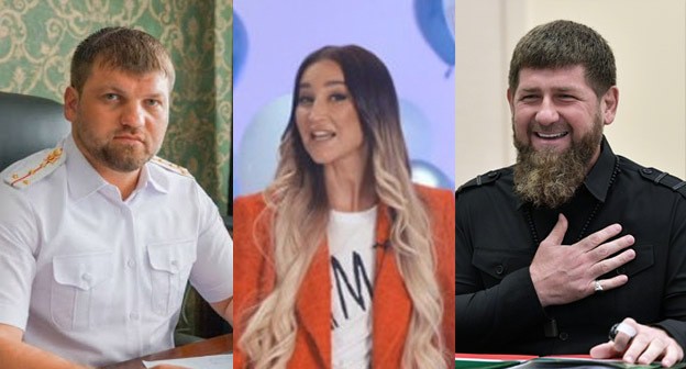 Идрис Черхигов, Ольга Бузова, Рамзан Кадыров. Коллаж "Кавказского узла" Фото: Sputnik/Alexei Nikolsky/Kremlin via REUTERS http://www.checheninfo.ru/ скриншот https://www.instagram.com/p/CNC1r0THGLg/ Идрис Черхигов, Ольга Бузова, Рамзан Кадыров. Коллаж "Кавказского узла" Фото: Sputnik/Alexei Nikolsky/Kremlin via REUTERS http://www.checheninfo.ru/ скриншот https://www.instagram.com/p/CNC1r0THGLg/