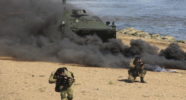 Учения морской пехоты. Фото: пресс-служба Минобороны РФ. Учения морской пехоты. Фото: пресс-служба Минобороны РФ.