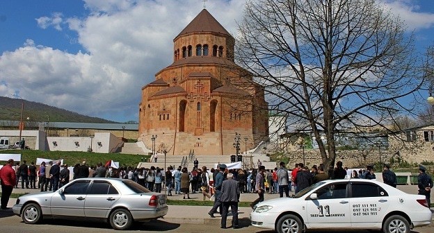 Акция в Степанакерте. Фото Алвард Григорян для "Кавказского узла".
