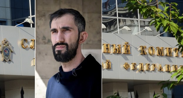 Тимур Мазаев, Вход в здание СКР. Фото: Влад Докшин "Новая газета", Нина Туманова, коллаж "Кавказского узла" Тимур Мазаев, Вход в здание СКР. Фото: Влад Докшин "Новая газета", Нина Туманова, коллаж "Кавказского узла"
