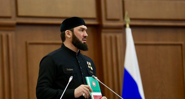 Магомед Даудов. Скриншот Чеченская государственная телерадиокомпания grozny.tv https://grozny.tv/news/society/40400 Магомед Даудов. Скриншот Чеченская государственная телерадиокомпания grozny.tv https://grozny.tv/news/society/40400