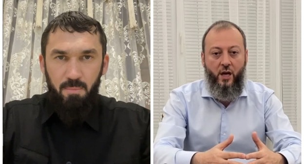 Магомед Даудов (слева) и Магомед Хазбиев (справа). Коллаж "Кавказского узла" из стоп-кадров видео на страницах Даудова и Хабиева в Instagram: https://www.instagram.com/khazbiev_magomed/ и https://www.instagram.com/lord_095/ Магомед Даудов (слева) и Магомед Хазбиев (справа). Коллаж "Кавказского узла" из стоп-кадров видео на страницах Даудова и Хабиева в Instagram: https://www.instagram.com/khazbiev_magomed/ и https://www.instagram.com/lord_095/