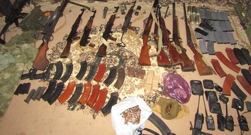 Часть изъятого в доме Ахры Авидзба. Фото: пресс-служба МВД Республики Абхазия