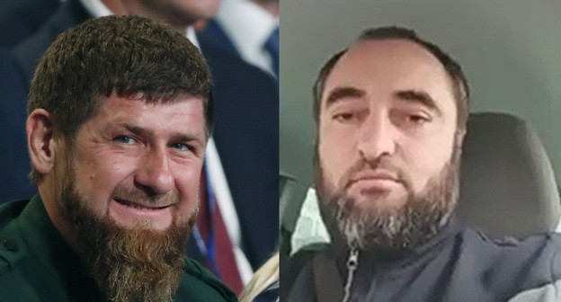 Рамзан Кадыров (слева) и Сайд-Хусейн Магомадов. Коллаж "Кавказского узла". Фото: REUTERS/Maxim Shemetov. Кадр видео Стрингиз Иллюзионистов https://www.youtube.com/watch?v=yzTxmv_pZdU Рамзан Кадыров (слева) и Сайд-Хусейн Магомадов. Коллаж "Кавказского узла". Фото: REUTERS/Maxim Shemetov. Кадр видео Стрингиз Иллюзионистов https://www.youtube.com/watch?v=yzTxmv_pZdU