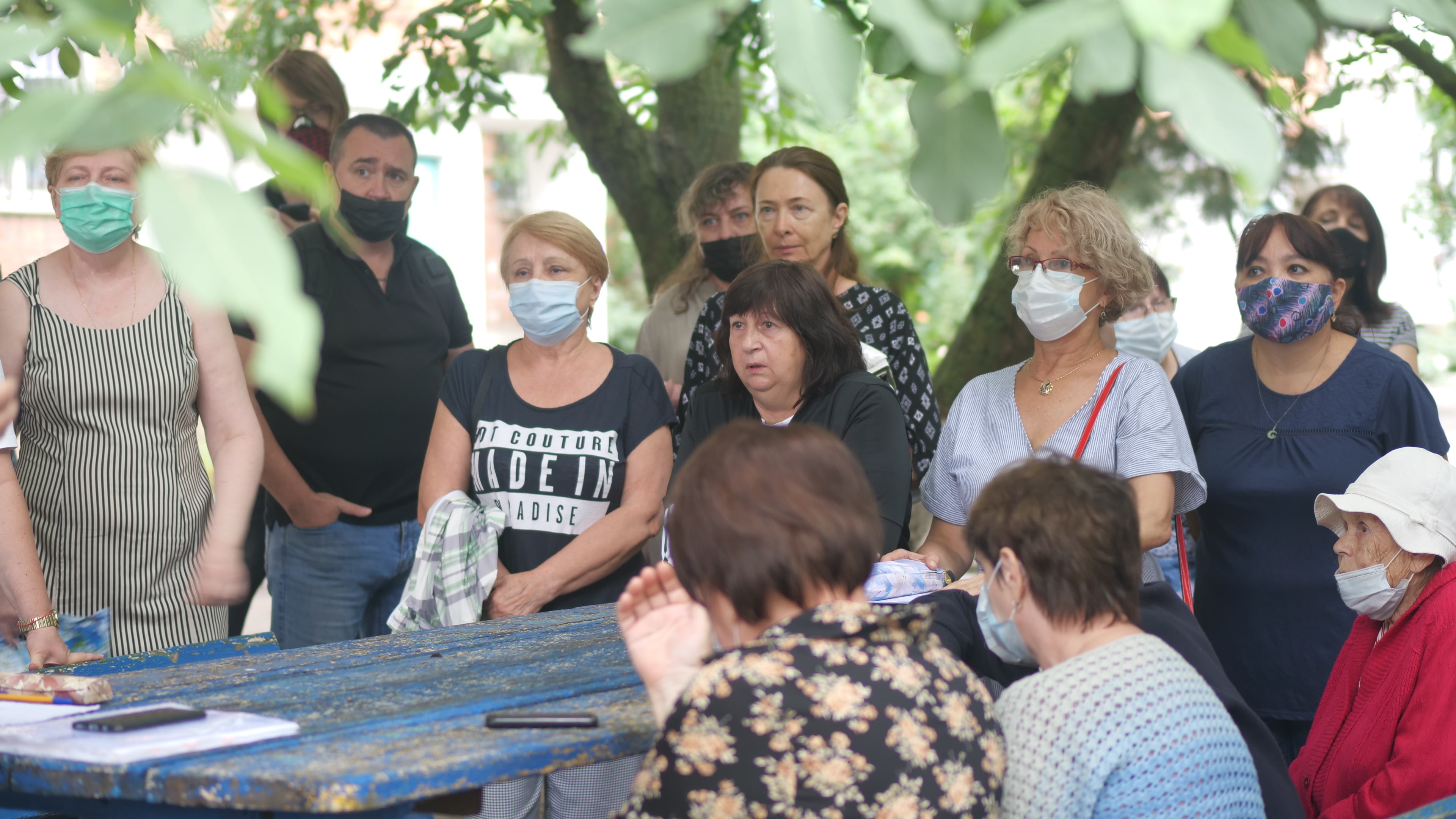 Участники схода в Шахтах. 14 августа 2021 года. Фото Вячеслава Прудникова для "Кавказского узла"