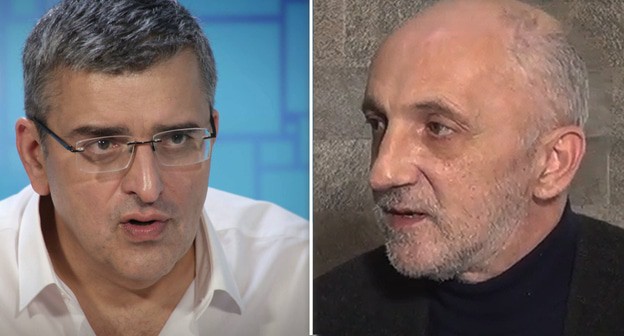 Гела Васадзе, Гия Хухашвили. Фото: кадры видео видео из прямого эфира в Фейсбуке со страницы Гелы Васадзе
https://www.youtube.com/watch?v=JraK2bwaF0I&t=4s; STARVISION TV Georgia https://www.youtube.com/watch?v=LhU3Iyc9Ivg&t=42s. Коллаж "Кавказского узла" Гела Васадзе, Гия Хухашвили. Фото: кадры видео видео из прямого эфира в Фейсбуке со страницы Гелы Васадзе
https://www.youtube.com/watch?v=JraK2bwaF0I&t=4s; STARVISION TV Georgia https://www.youtube.com/watch?v=LhU3Iyc9Ivg&t=42s. Коллаж "Кавказского узла"