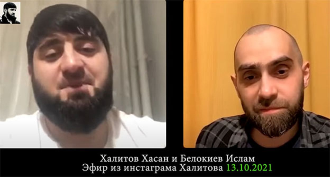 Халитов Хасан (слева) и Белокиев Ислам. Скриншот видео https://www.youtube.com/watch?v=aWM-5VOrokI Халитов Хасан (слева) и Белокиев Ислам. Скриншот видео https://www.youtube.com/watch?v=aWM-5VOrokI