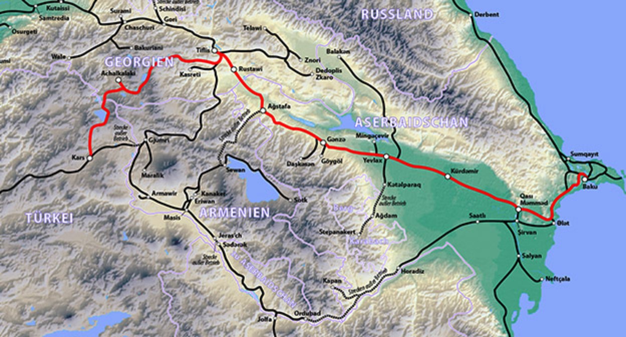 Железная дорога Тбилиси - Гюмри - Карс. Фото: Maximilian Dörrbecker (Chumwa) https://ru.wikipedia.org/ Железная дорога Тбилиси - Гюмри - Карс. Фото: Maximilian Dörrbecker (Chumwa) https://ru.wikipedia.org/