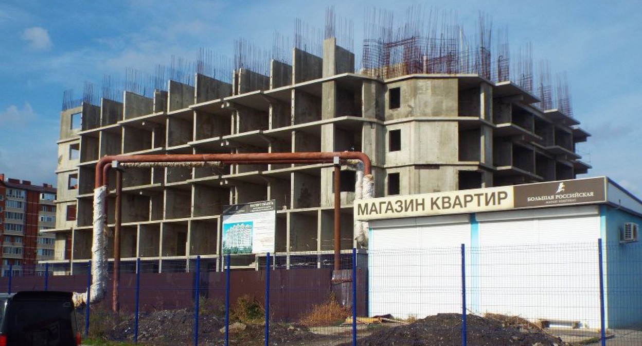 Недостроенный ЖК «Большая Российская» . Фото из группы «Обманутые дольщики ЖК «Большая Российская» ВКонтакте, vk.com/club125753114 Недостроенный ЖК «Большая Российская» . Фото из группы «Обманутые дольщики ЖК «Большая Российская» ВКонтакте, vk.com/club125753114