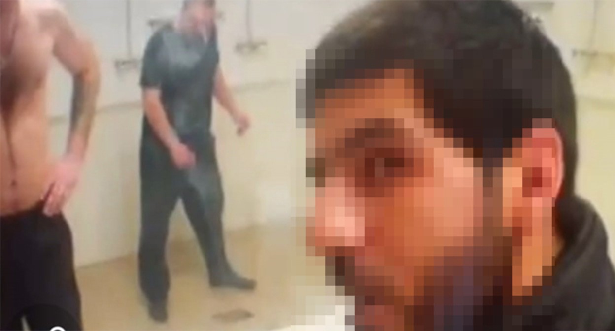 Фрагмент видео, предоставленного правозащитниками Фрагмент видео, предоставленного правозащитниками
