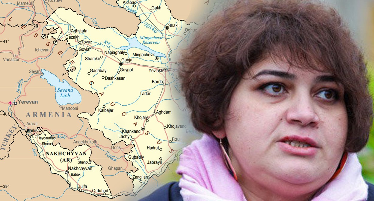 Хадиджа Исмайлова, карта Азербайджана. Фото Азиза Каримова, карта с сайта ООН https://www.un.org/Depts/Cartographic/map/profile/azerbaij.pdf. Коллаж "Кавказского узла" Хадиджа Исмайлова, карта Азербайджана. Фото Азиза Каримова, карта с сайта ООН https://www.un.org/Depts/Cartographic/map/profile/azerbaij.pdf. Коллаж "Кавказского узла"
