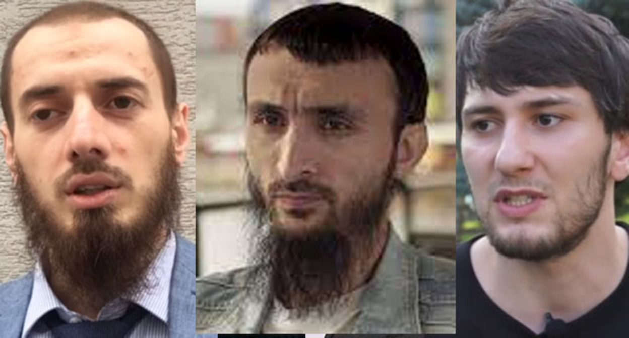 Мансур Садулаев, Тумсо Абурахманов, Абубакар Янгулбаев (слева направо). Коллаж "Кавказского узла". Скриншот видео https://youtu.be/NSqQ-45MGR4, https://www.instagram.com/p/CTMV4sFICpP/https://www.rbc.ru/politics/11/01/2021/5ffc4ee59a79470e230967a1 Мансур Садулаев, Тумсо Абурахманов, Абубакар Янгулбаев (слева направо). Коллаж "Кавказского узла". Скриншот видео https://youtu.be/NSqQ-45MGR4, https://www.instagram.com/p/CTMV4sFICpP/https://www.rbc.ru/politics/11/01/2021/5ffc4ee59a79470e230967a1