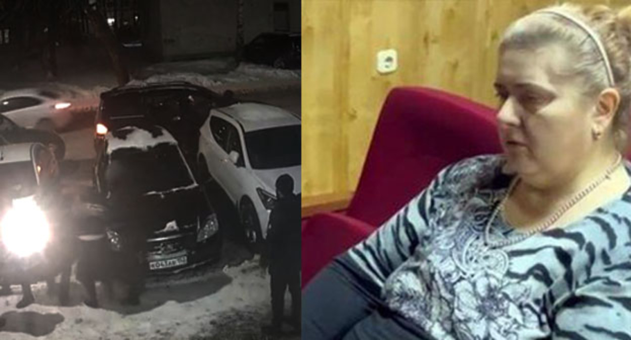 Зарема Мусаева и момент ее задержания силовиками. Коллаж "Кавказского узла". Скриншот кадра видео на странице в Instagram уполномоченного по правам человека в Чечне Мансура Солтаева. https://www.instagram.com/p/CZAKOLSlcvd/ https://www.youtube.com/watch?v=GHtp-CyQr3A&feature=emb_imp_woyt Зарема Мусаева и момент ее задержания силовиками. Коллаж "Кавказского узла". Скриншот кадра видео на странице в Instagram уполномоченного по правам человека в Чечне Мансура Солтаева. https://www.instagram.com/p/CZAKOLSlcvd/ https://www.youtube.com/watch?v=GHtp-CyQr3A&feature=emb_imp_woyt