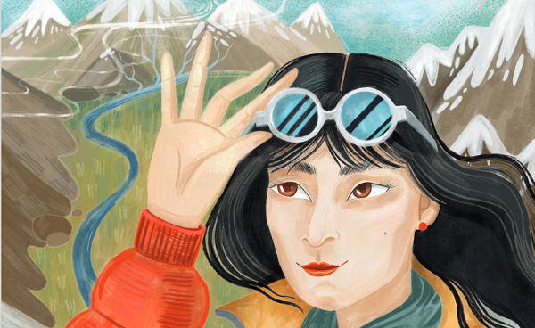 Карина Мезова. Иллюстрация из книги "13 удивительных женщин Северного Кавказа". Скриншот "Кавказского узла".