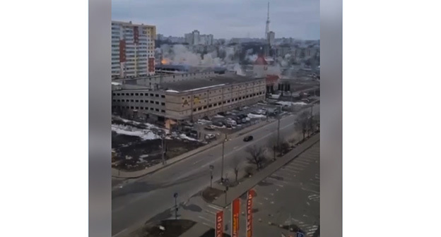 Обстрел Харькова. Скриншот видео https://t.me/truexanewsua/25875 Обстрел Харькова. Скриншот видео https://t.me/truexanewsua/25875