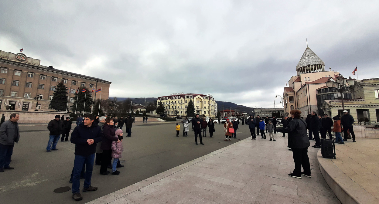 Мирная акция в Степанакерте. Нагорный Карабах. 12 марта 2022 год. Фото Алвард Григорян для "Кавказского узла" Мирная акция в Степанакерте. Нагорный Карабах. 12 марта 2022 год. Фото Алвард Григорян для "Кавказского узла"