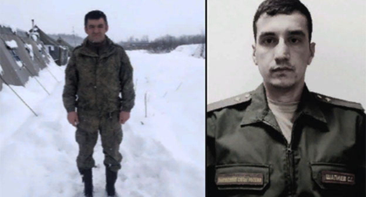 Уроженец поселка Сулак городского округа Саид Шапиев (слева) и уроженец поселка Шамхал муниципалитета Муртузали Курбанмагомедов. Коллаж "Кавказского узла". Скриншот https://t.me/suleiman_stalskiy_rayon/468 Уроженец поселка Сулак городского округа Саид Шапиев (слева) и уроженец поселка Шамхал муниципалитета Муртузали Курбанмагомедов. Коллаж "Кавказского узла". Скриншот https://t.me/suleiman_stalskiy_rayon/468